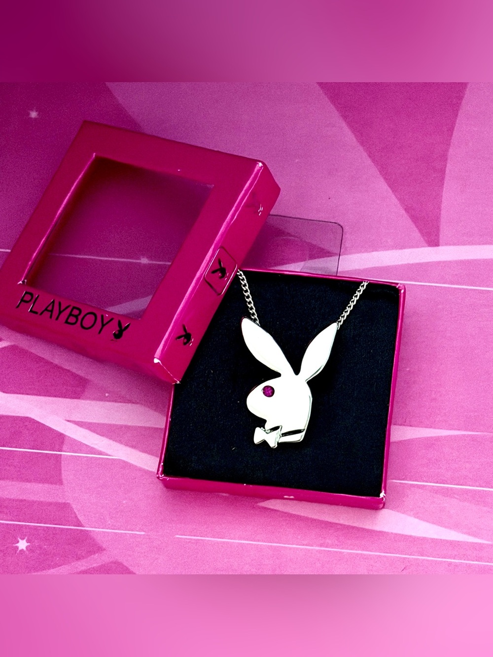 Playboy Y2K bunny necklace NWT